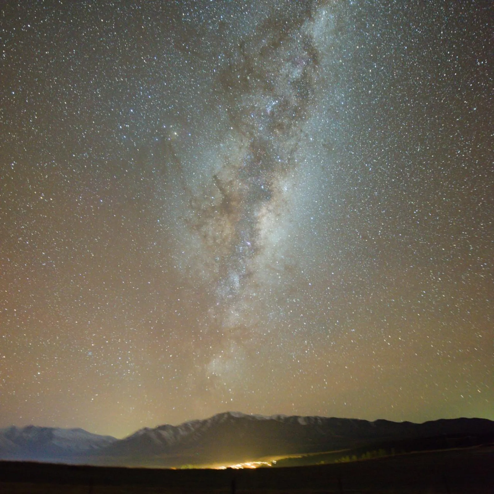 Milky Way over the Mackenzie Basin hills from the Silver River site
